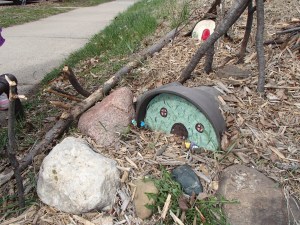 a fairy house in the neighborhood